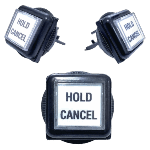 boton hold cancel negro con switch para máquina tragamonedas o arcade